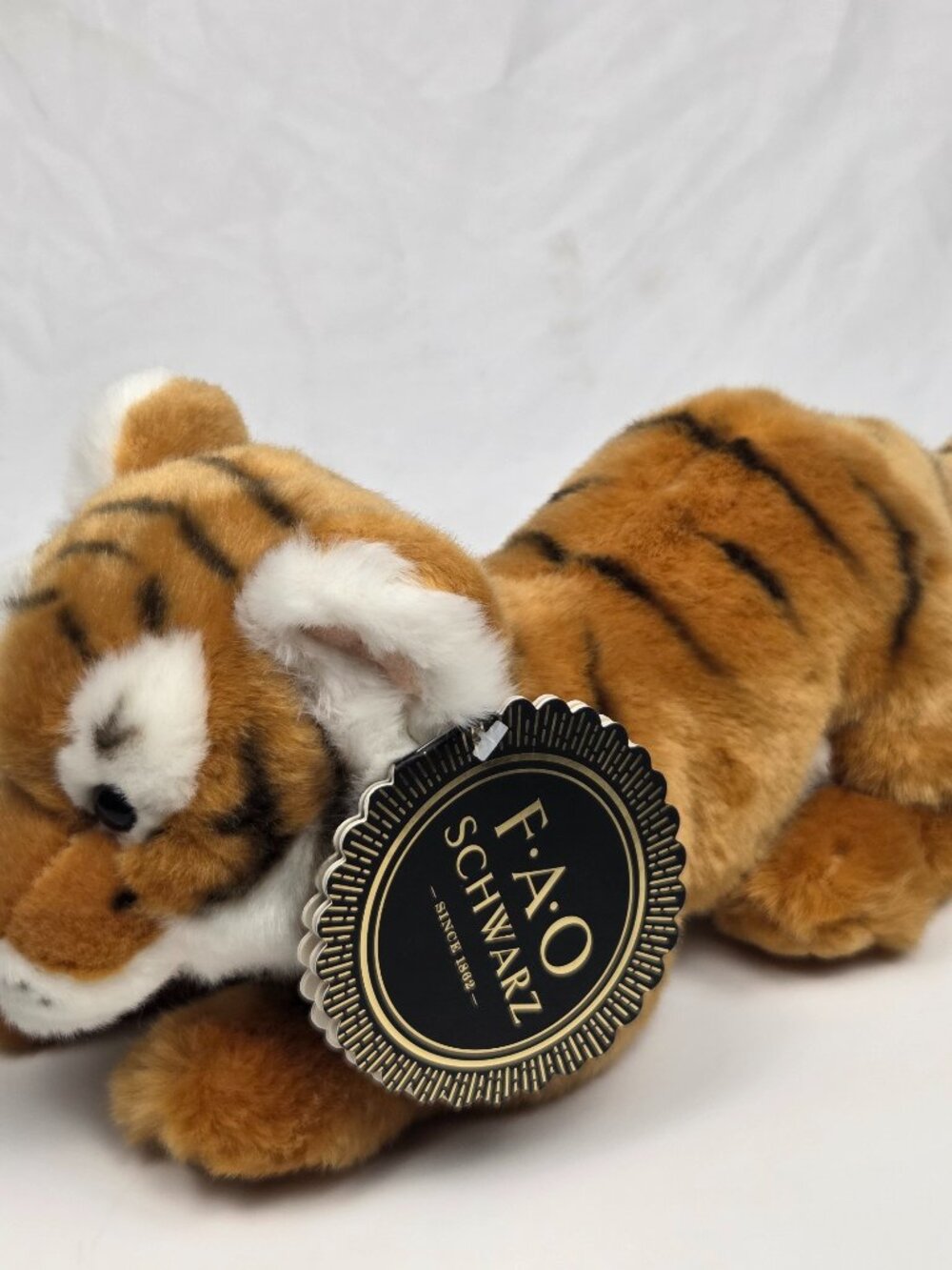 FAO Schwarz Tiger Rory Plush Cub Stuffed Animal Wild Cat Soft Toy 11.5" w/ Tags
